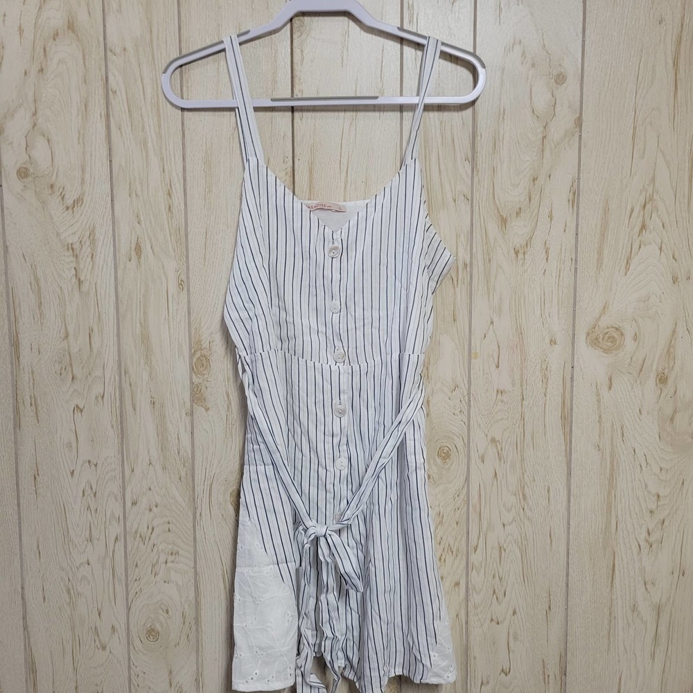 PARADISE USA Button down stripe tie dress